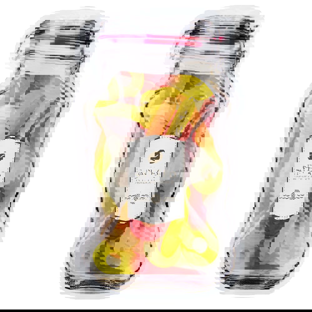 Mailing "weckpot" maxi gevuld met snoep - transparant