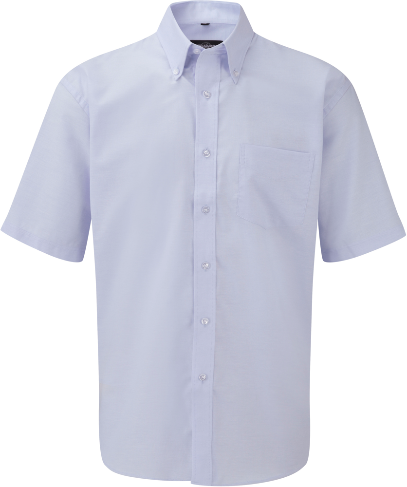 RU933M - Men's Short Sleeve Easy Care Oxford Shirt - Oxford Blue