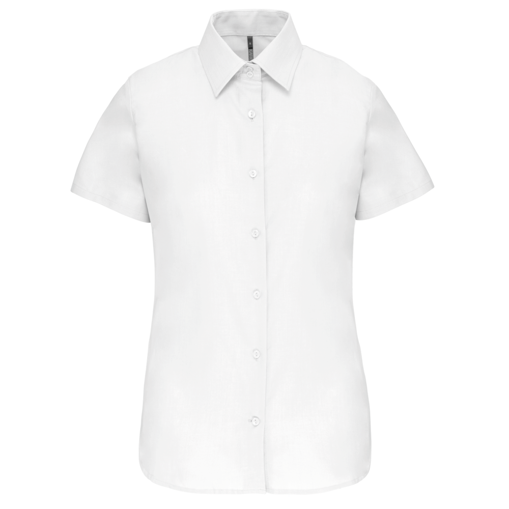 - Dames Oxford blouse korte mouwen - White