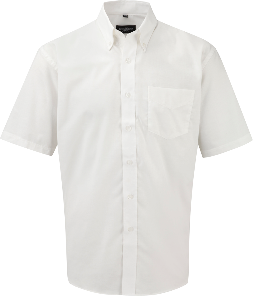 RU933M - Men's Short Sleeve Easy Care Oxford Shirt - White