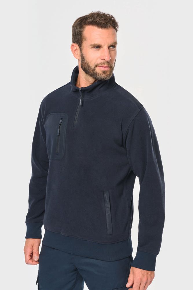 WK905 - Ecologishe fleece met ritskraag unisex