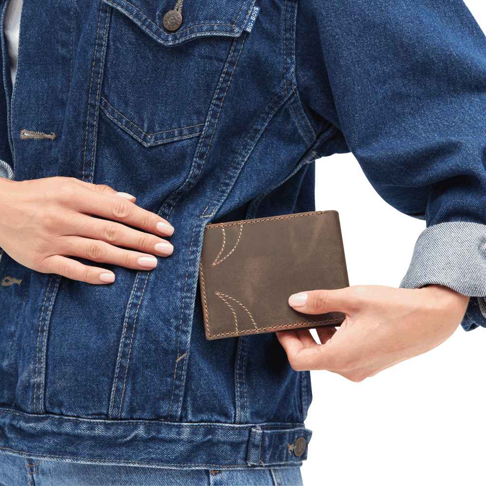 WILDERNESS I - Lederen billfold portemonnee