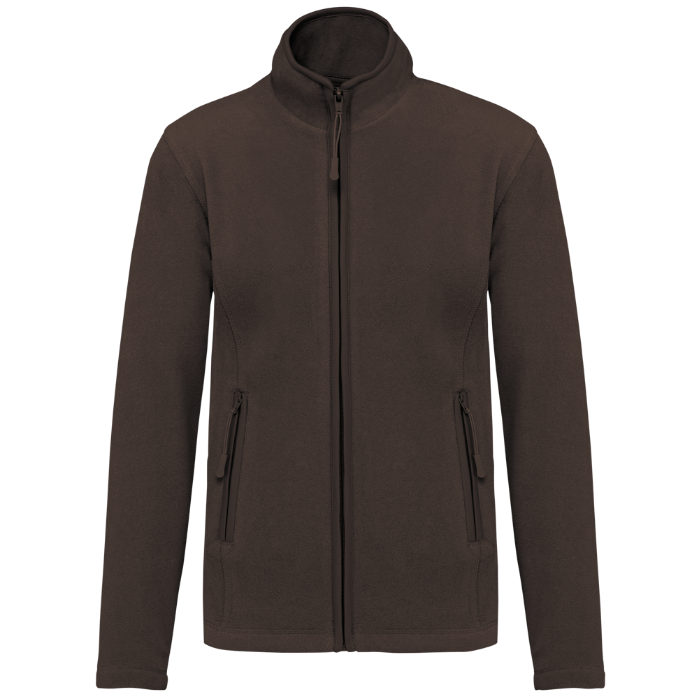 - Microfleece met rits dames - Chocolate