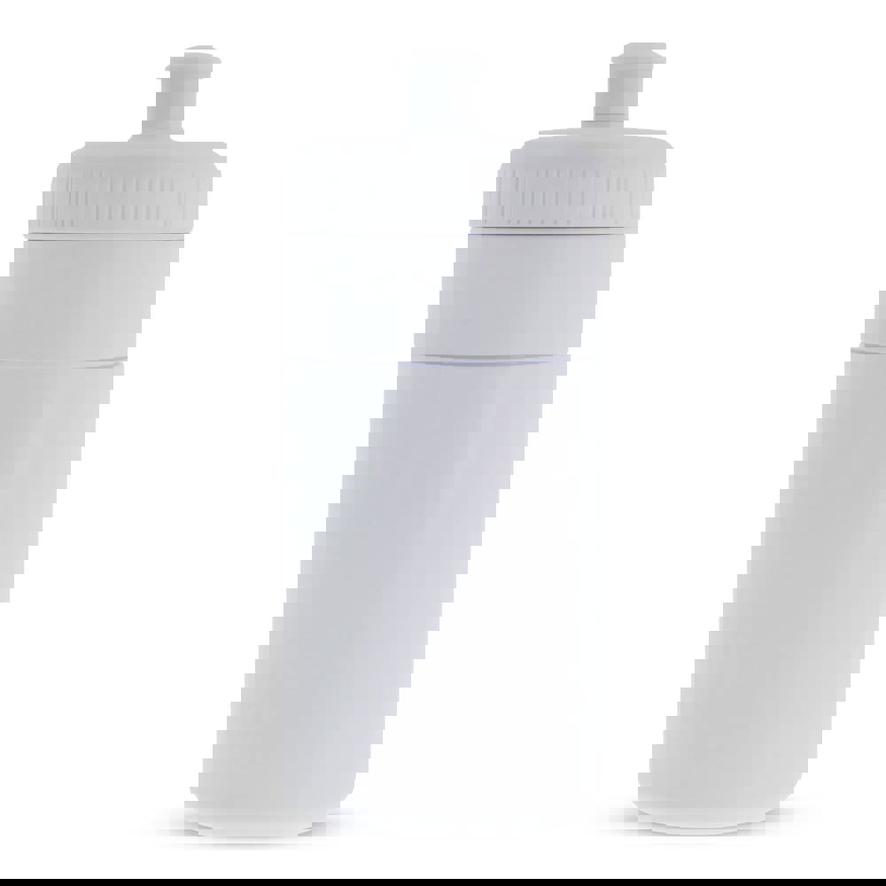 Sportbidon met rand 500ml - Wit / Wit