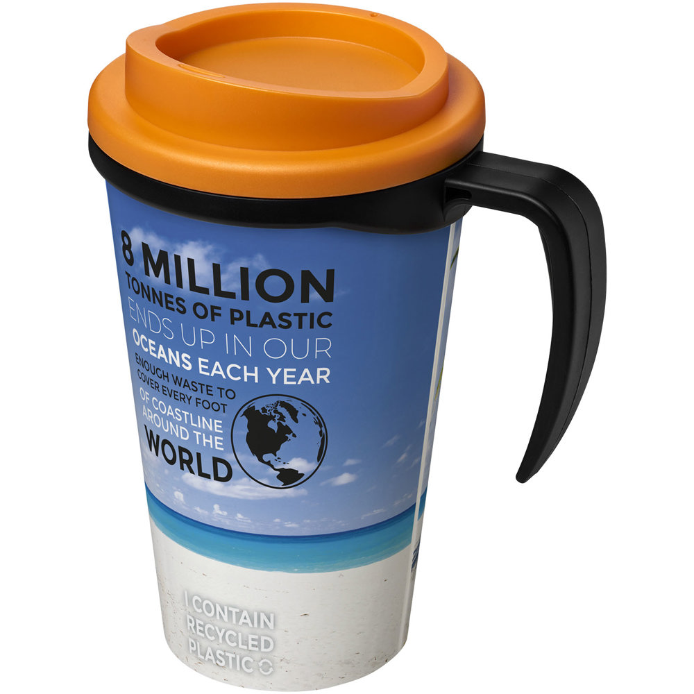 Brite Americano® grande 350 ml geïsoleerde beker - Zwart, Oranje