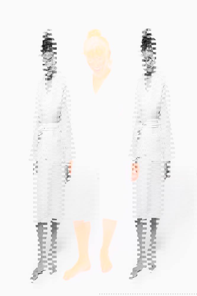 K122 - Kimono Badjas Honinggraatstructuur