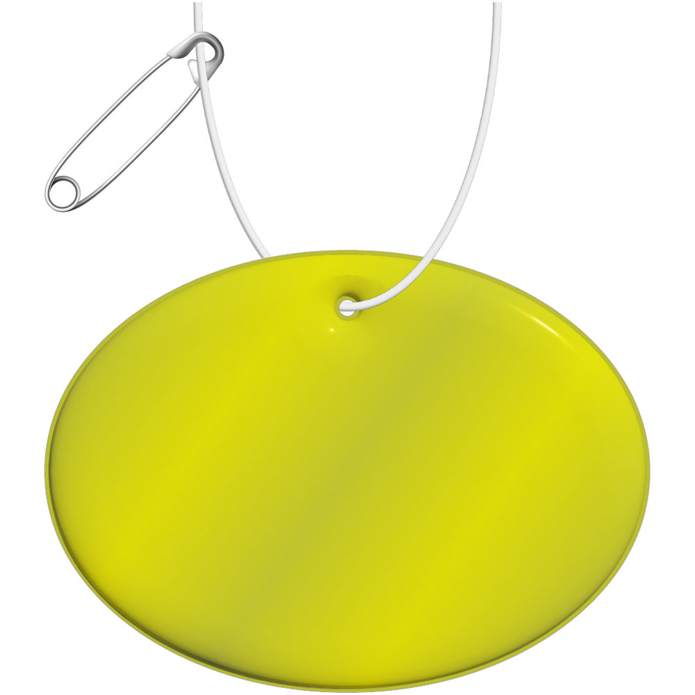 RFX™ Reflecterende hanger rond groot - Neon Geel