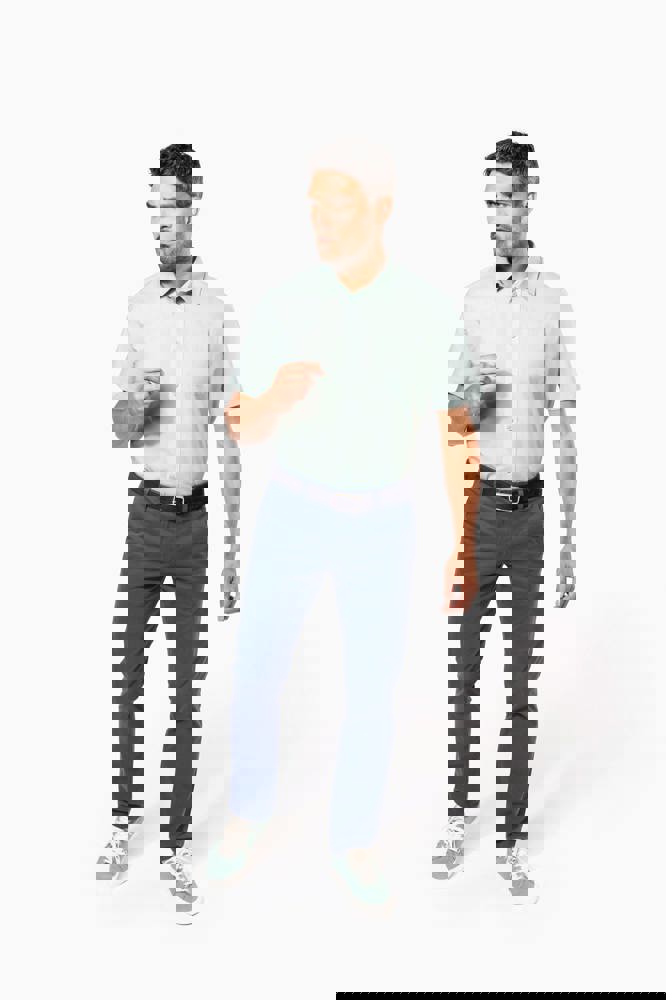 K551C - Overhemd in onderhoudsvriendelijk polykatoen-popeline korte mouwen heren