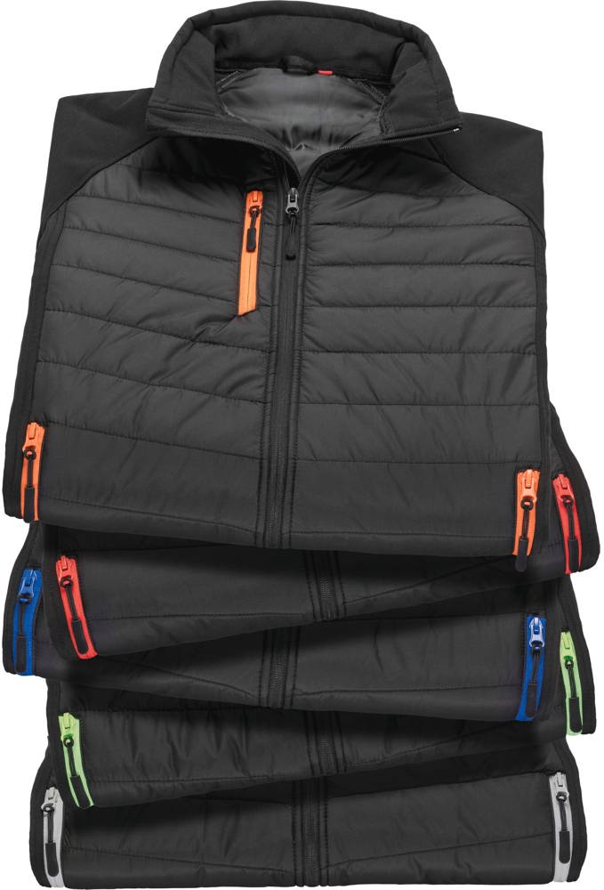 R238X - Black compass gewatteerde softshell bodywarmer