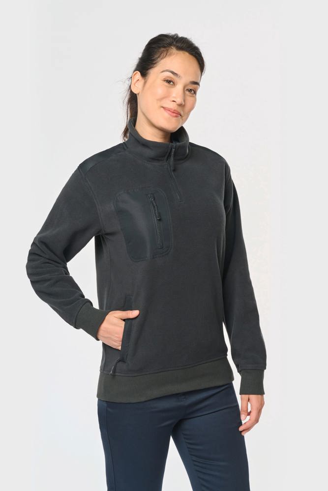 WK905 - Ecologishe fleece met ritskraag unisex
