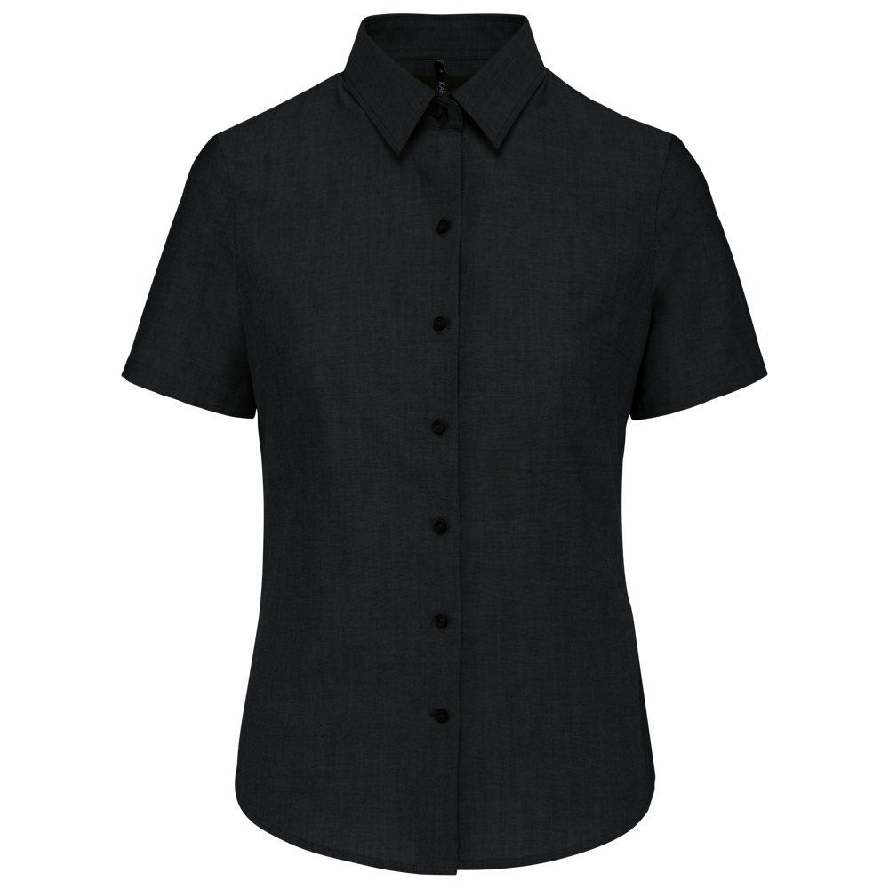 - Dames Oxford blouse korte mouwen