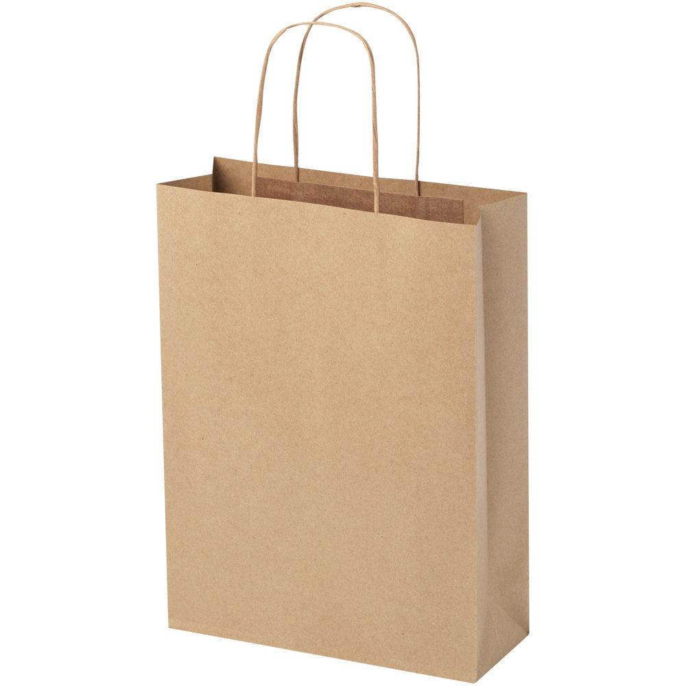 Papieren tas 120 g/m2 gemaakt van kraftpapier met gedraaide handgrepen - 24 x 9 x 32 cm