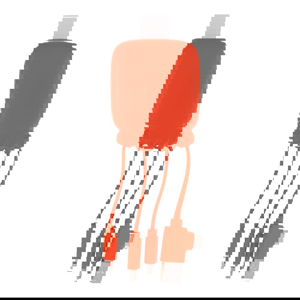 3192 | Xoopar Octopus Gamma 2 Powerbank met Bio Oplaadkabel 3000mAh - Oranje