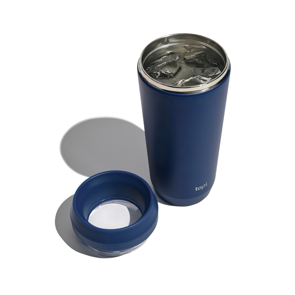 Topl Recycled RVS To Go beker gepatenteerd 360 Lid 354ml