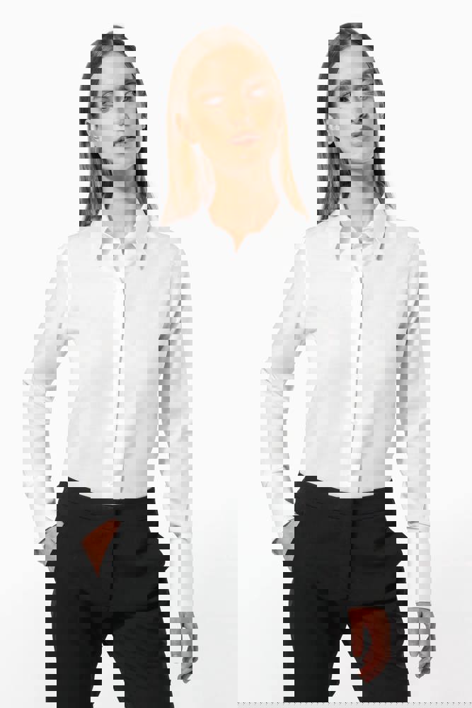 K538C - Dames non-iron blouse lange mouwen