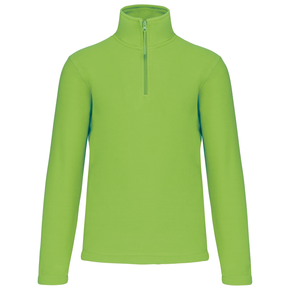 - Enzo - Fleece met ritskraag - Lime