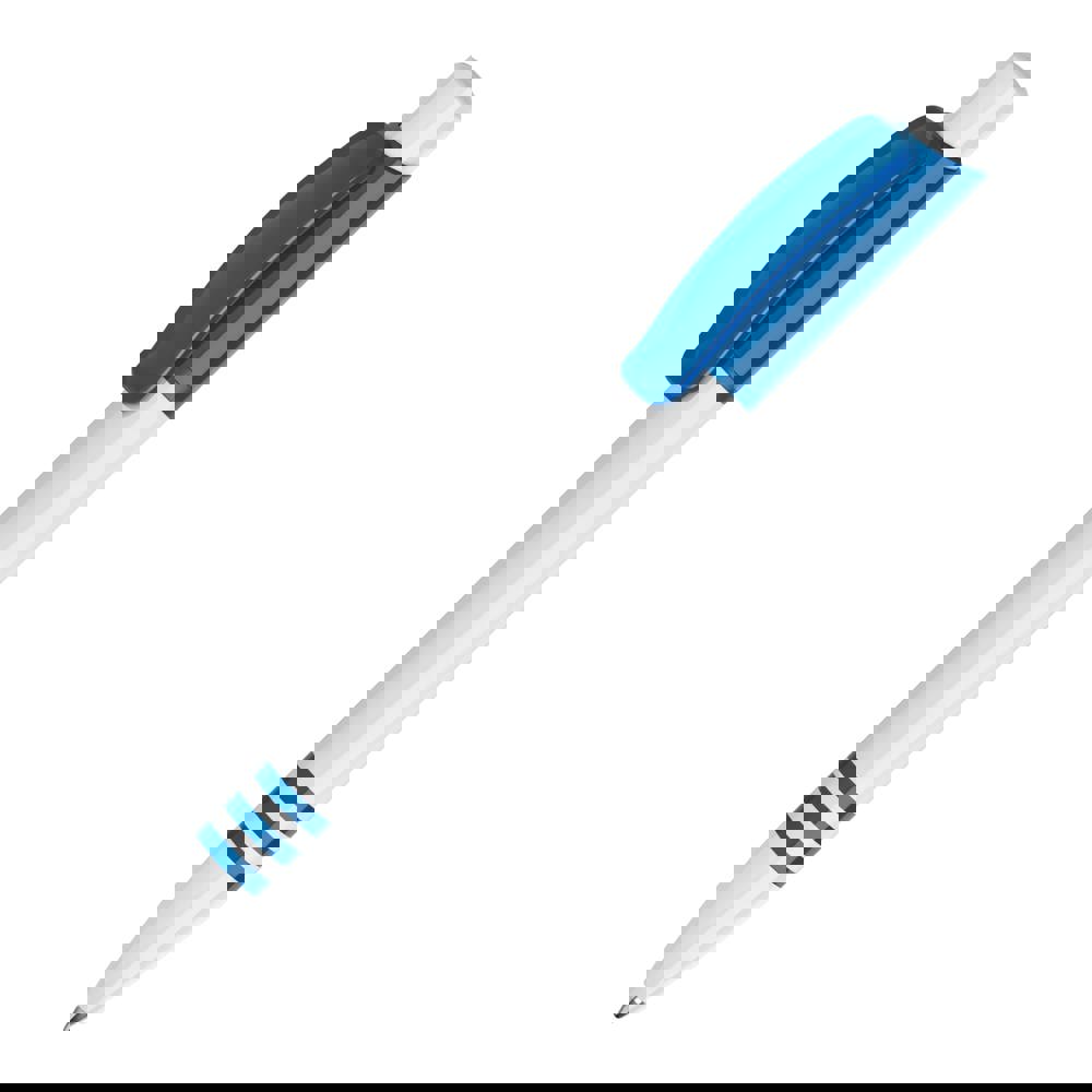 Balpen Tropic hardcolour - Wit / Blauw