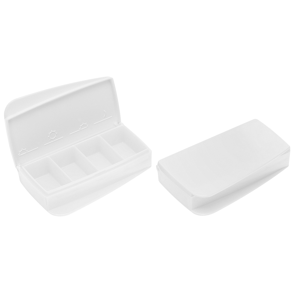 Pillendoosje "Alpha" - wit/wit