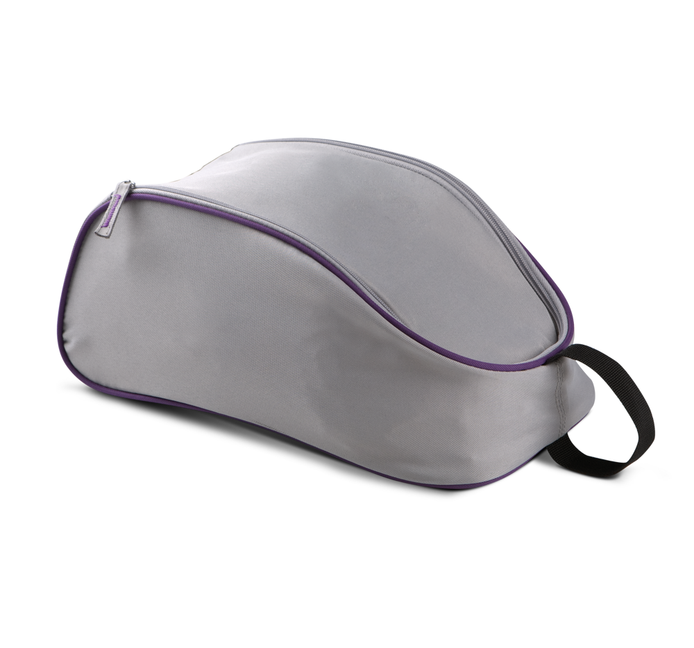 KI0501 - Schoenentas - Light Grey / Purple