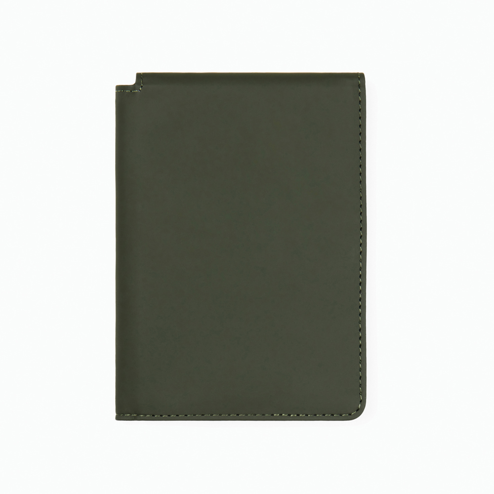 VINGA Baltimore RCS recycled polyester RFID paspoorthouder - groen (± PMS 19-0414 TPG)