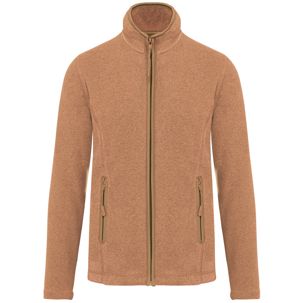 - Microfleece met rits dames - Camel Heather