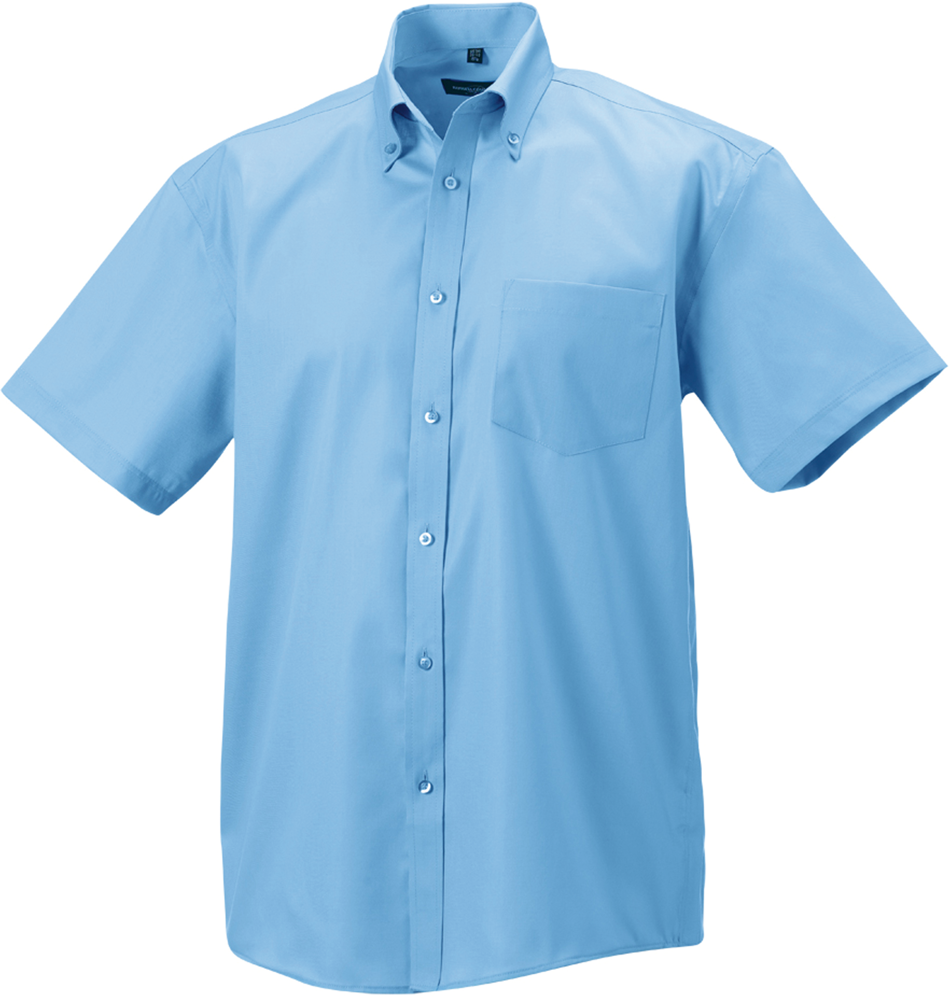 RU957M - Men's Short Sleeve Ultimate Non-iron Shirt - Bright Sky