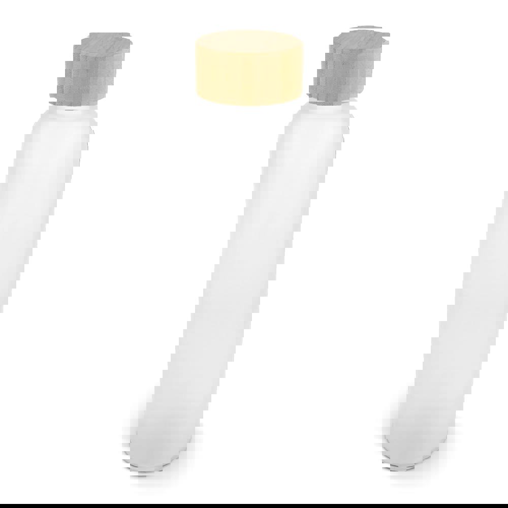 Waterfles glas &amp; bamboe 500ml - Wit