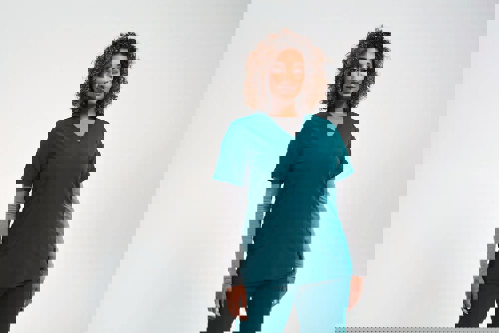 NN310X - Stretch tuniek met korte mouwen voor dames