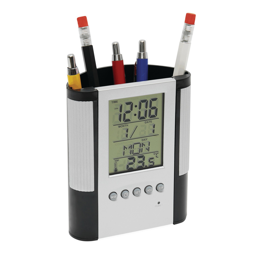 BUTLER - Pennenhouder met LCD alarmklokje