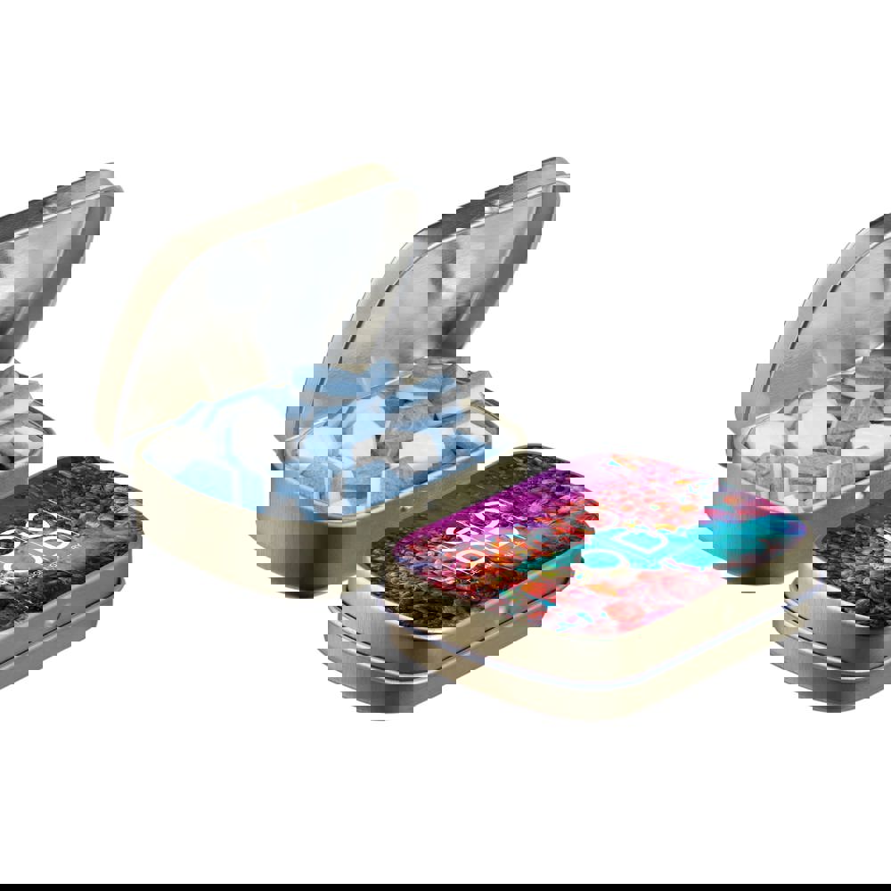 Mini scharnierblikje gevuld met pepermunt - goud