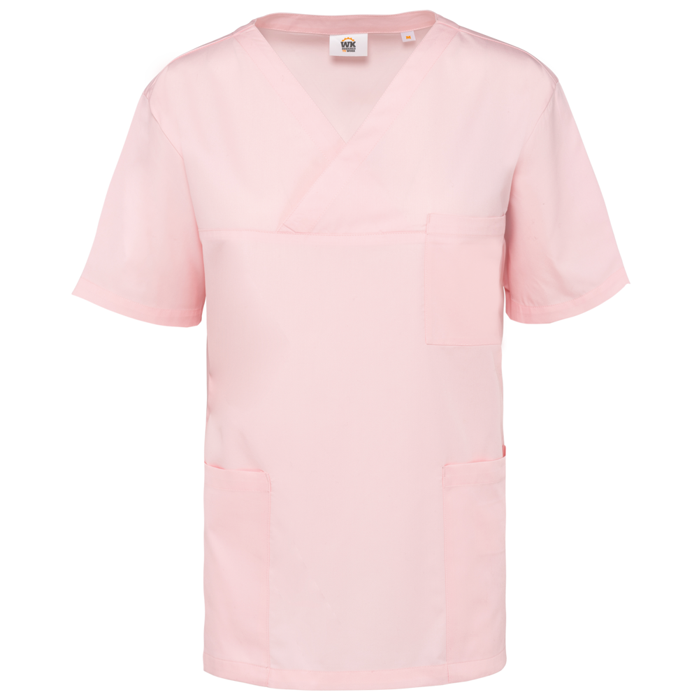 - Unisex tuniek met korte mouwen in polykatoen - Pale Pink