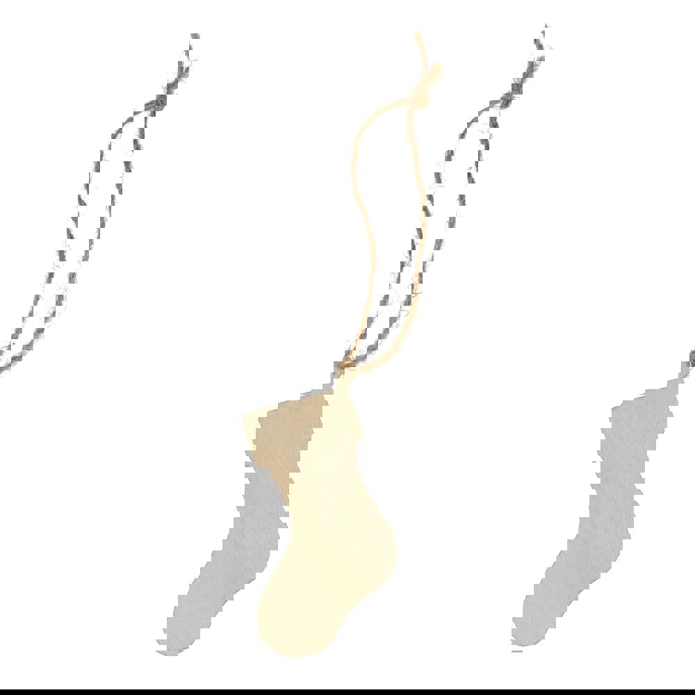 Houten kerstornament kerstsok