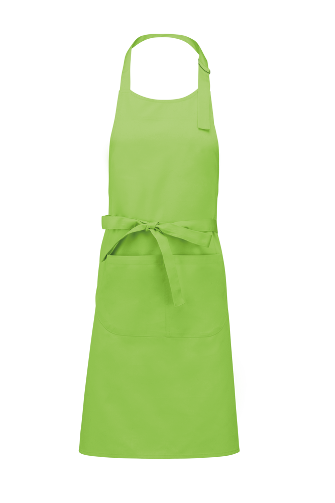 K885 - Katoenen schort met zak - Lime
