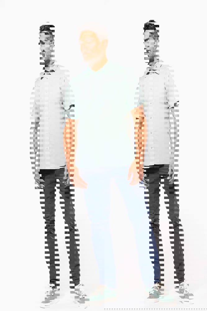 K551C - Overhemd in onderhoudsvriendelijk polykatoen-popeline korte mouwen heren