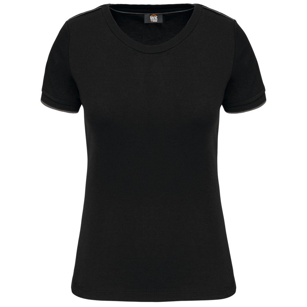 WK3021 - Dames-t-shirt Day To Day korte mouwen - Black / Silver