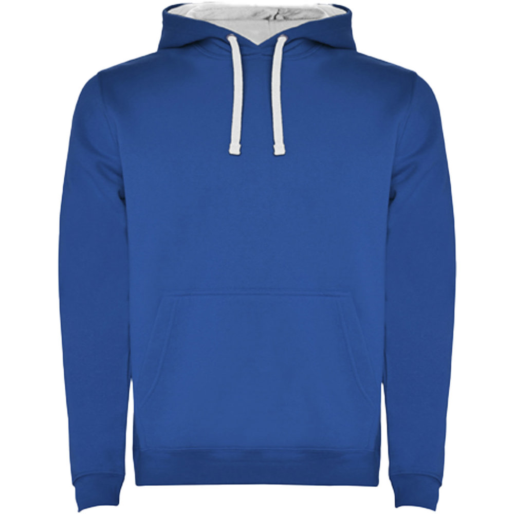 Urban hoodie voor heren - Koningsblauw, Wit