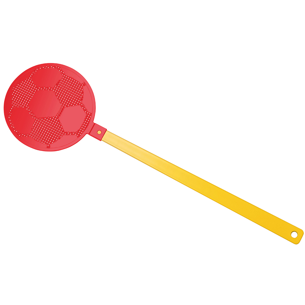 Vliegenmepper "voetbal" - geel/rood