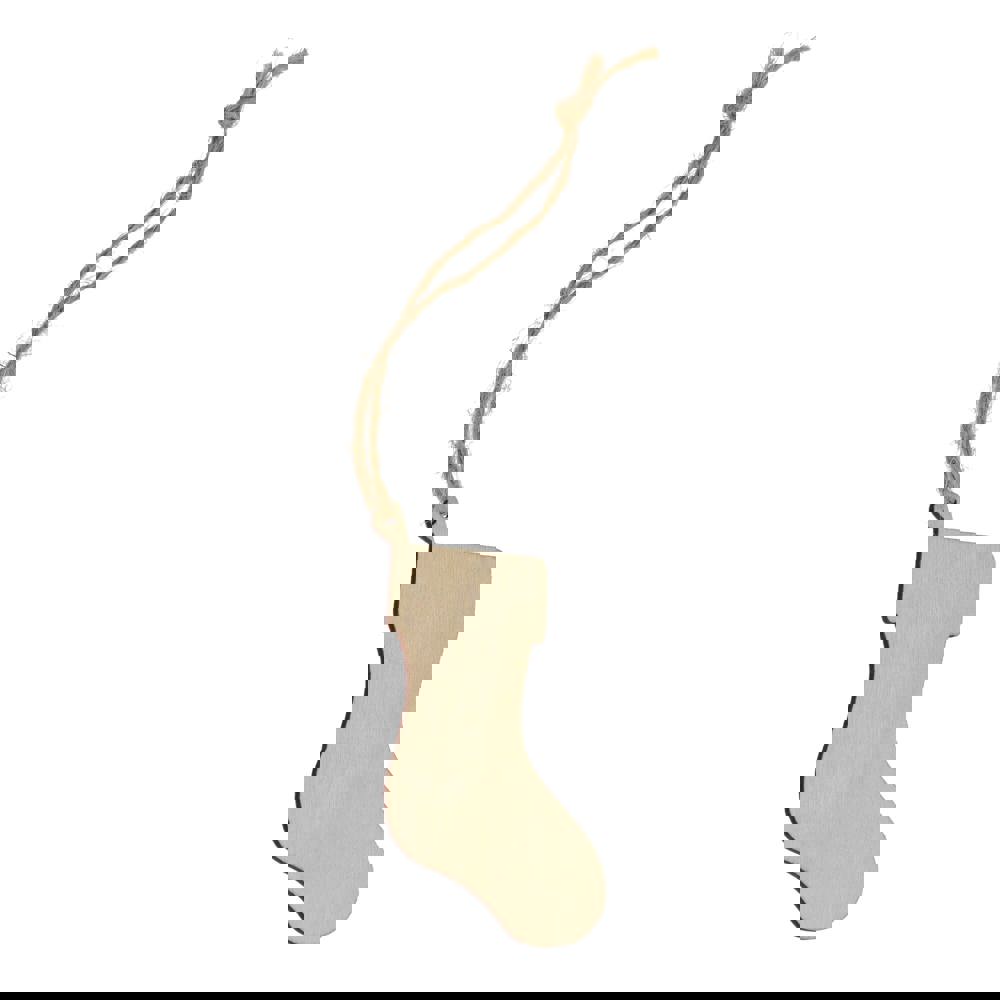Houten kerstornament kerstsok