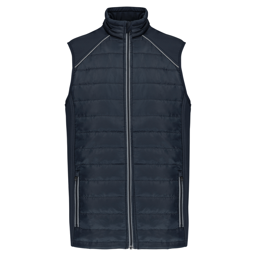 WK606 - Bodywarmer Day To Day in twee stoffen - Navy / Silver