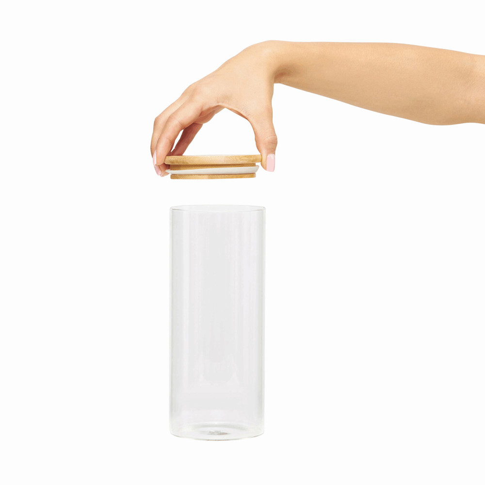 ECO STORAGE L - Glazen voorraadpot, kruiden enz., inhoud ca. 850 ml.