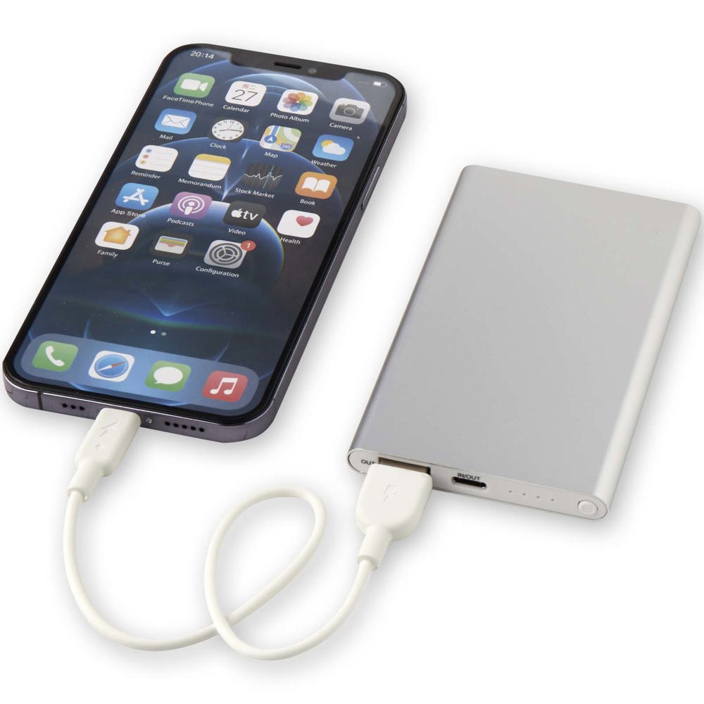 Pep type-C powerbank van 4000 mAh van gerecycled aluminium 