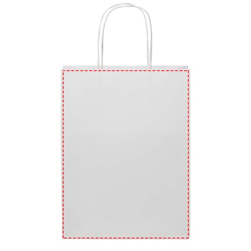 Papieren tas 120 g/m2 gemaakt van kraftpapier met gedraaide handgrepen - 24 x 9 x 32 cm