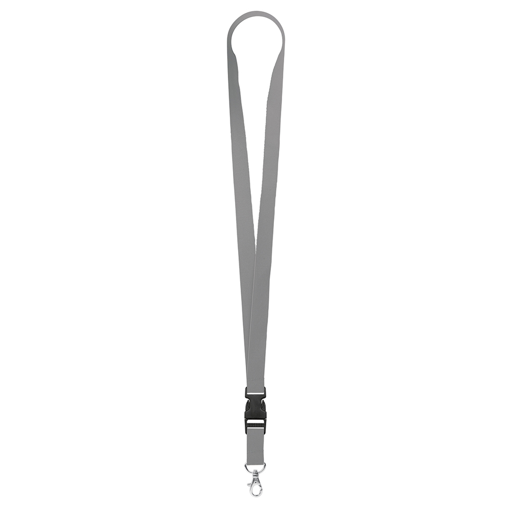 Keycord "standaard", breedte 20 mm - donkergrijs