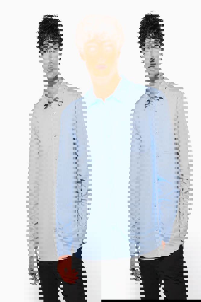 K541C - Heren poplin overhemd lange mouwen