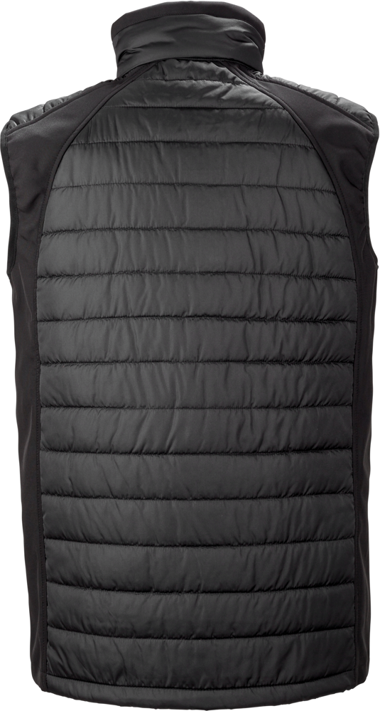 R238X - Black compass gewatteerde softshell bodywarmer