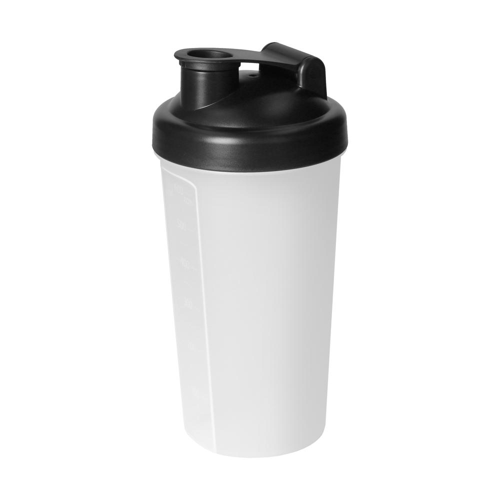 Shaker "Proteïne", 0,60 l - zwart/Transparant
